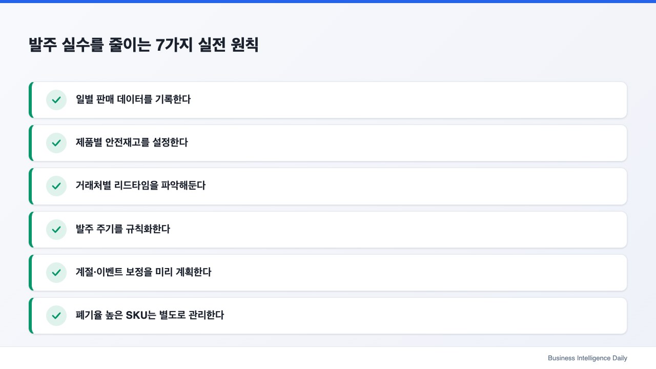 발주 실수를 줄이는 7가지 실전 원칙