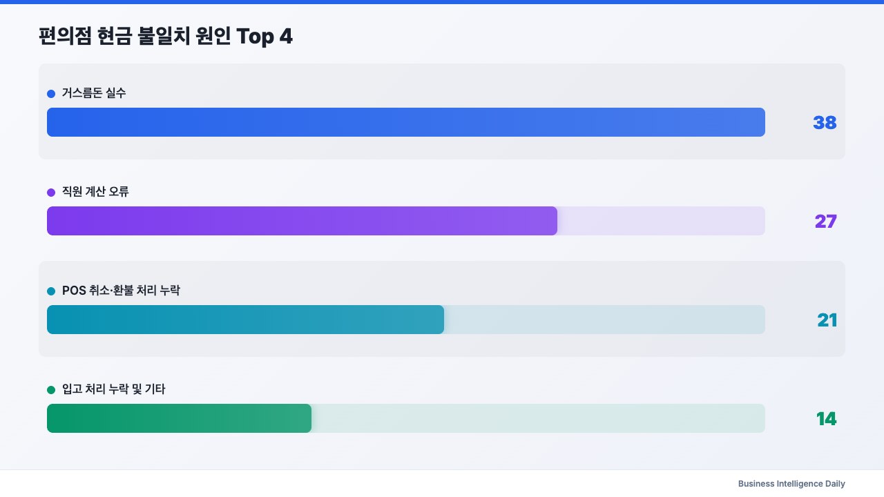 편의점 현금 불일치 원인 Top 4