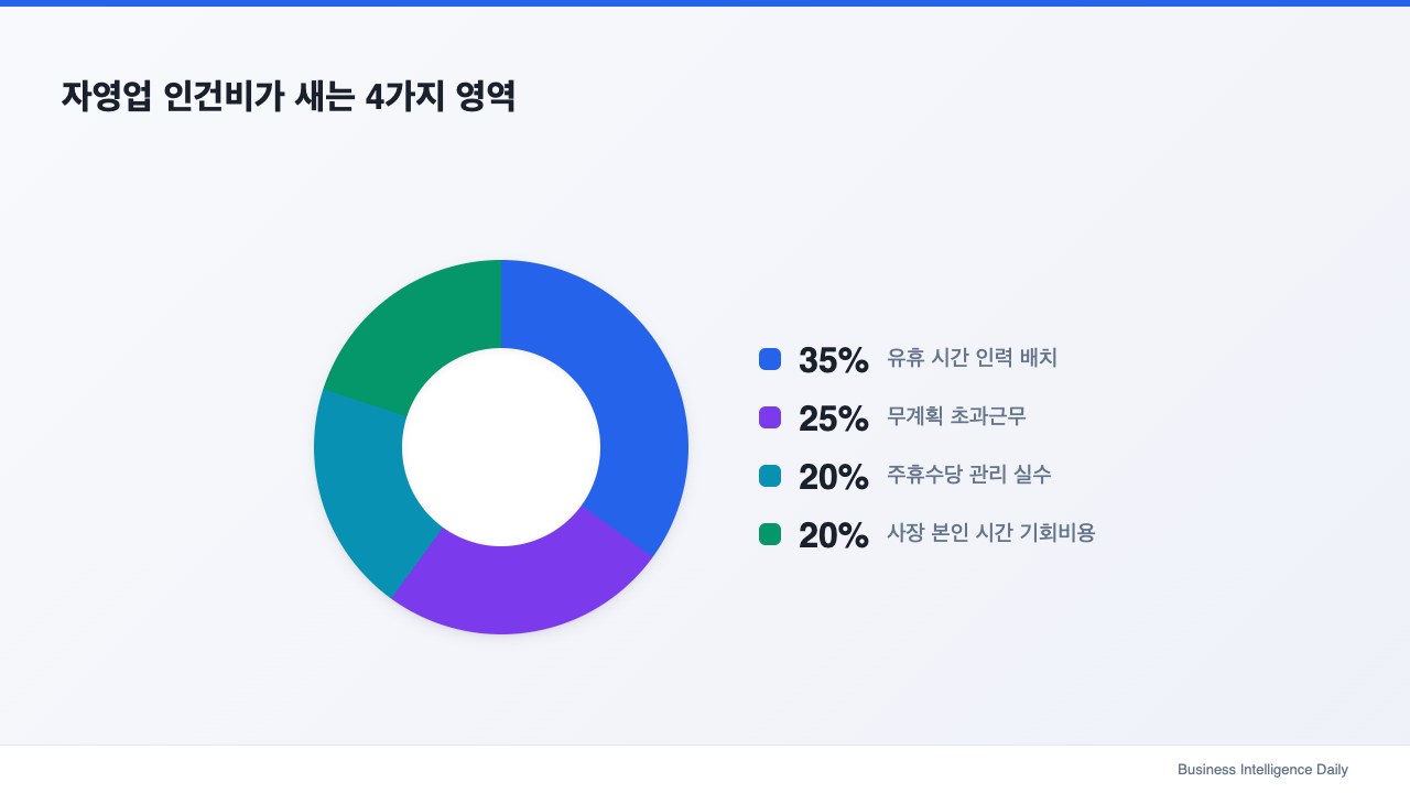 자영업 인건비가 새는 4가지 영역