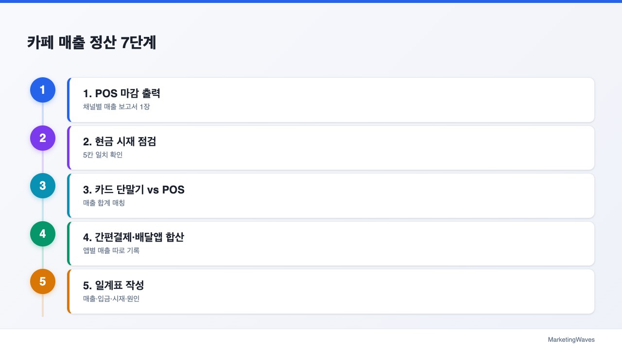 카페 매출 정산 7단계